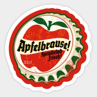 Retro Vintage Apfelbrause Apple Soda Bottlecap Sticker